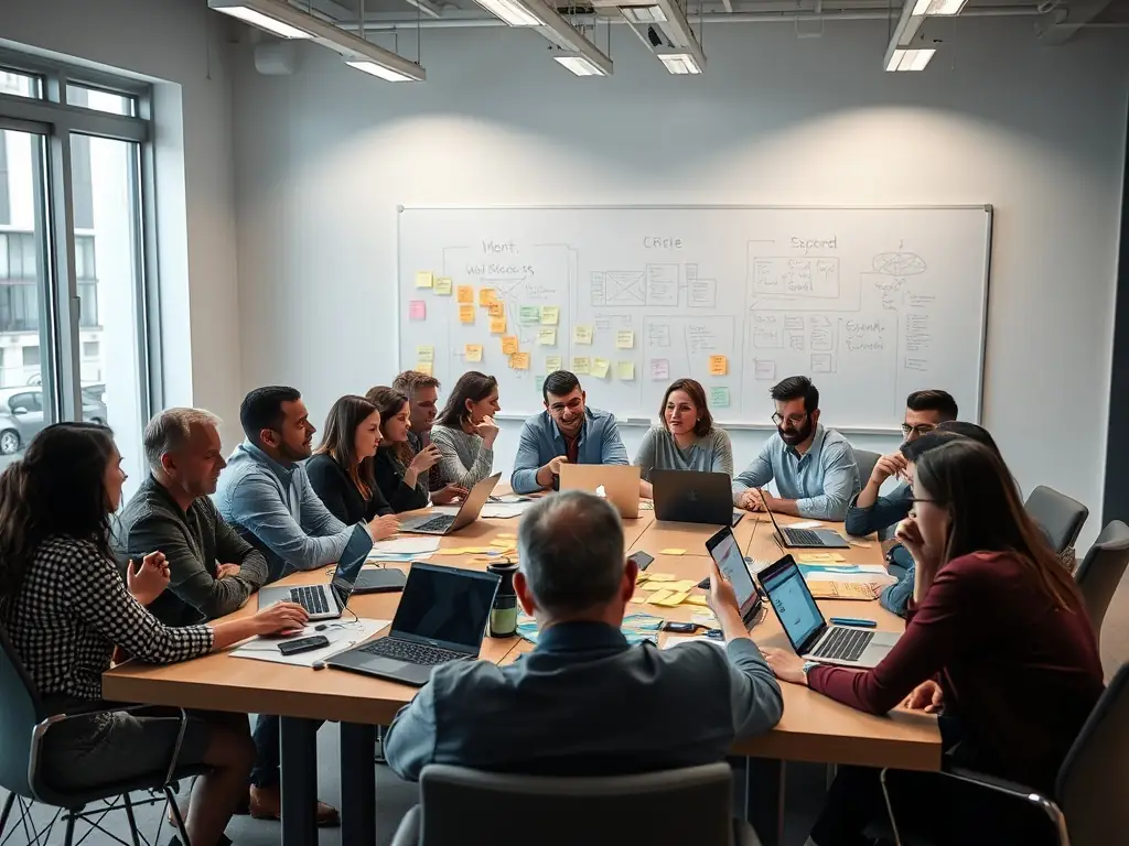 A diverse group of attendees are actively participating in a workshop session at a corporate event. The atmosphere is engaging and collaborative, highlighting the importance of attendee experience.