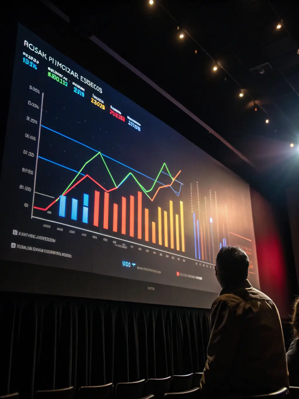 A dynamic image showcasing a graph trending upwards, overlaid on a backdrop of a bustling event, representing revenue growth strategies.
